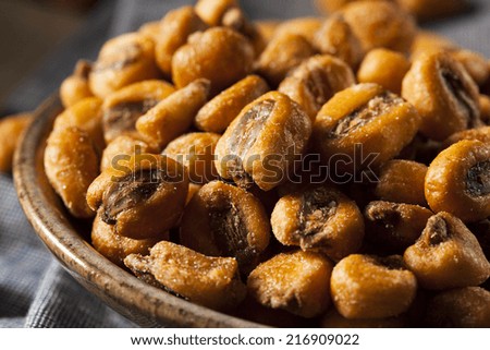 Homemade Salty Corn Nuts in a Bowl