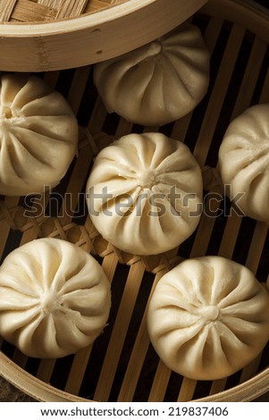 Steamed BBQ Pork Asian Buns Ready to Eat