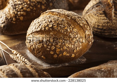 Freshly Baked Whole Wheat Bread on a Background