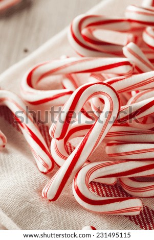 Red and White Mini Candy Canes for Christmas