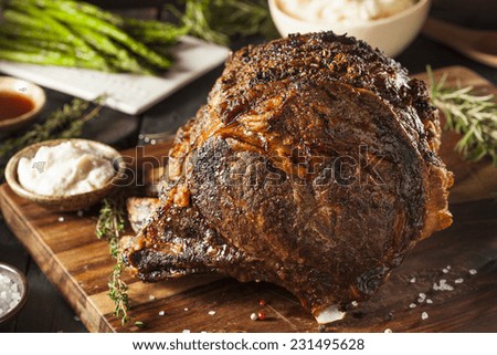Homemade Grass Fed Prime Rib Roast with Herbs and Spices