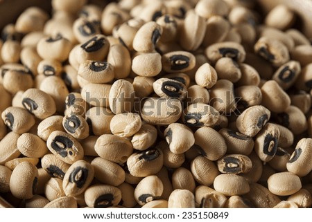 Organic Dry Black Eyed Peas in a Bowl