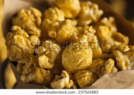 Homemade Crunchy Caramel Popcorn Ready to Eat