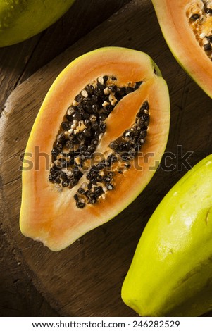 Raw Organic Green Papaya with Black Seeds