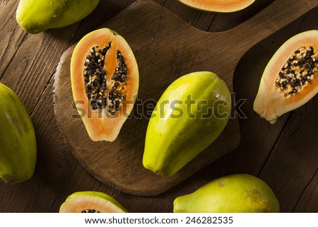 Raw Organic Green Papaya with Black Seeds
