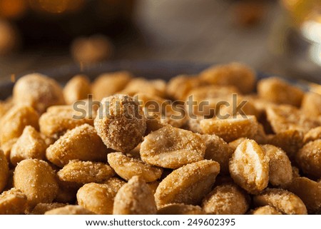 Homemade Honey Roasted Peanuts in a Bowl