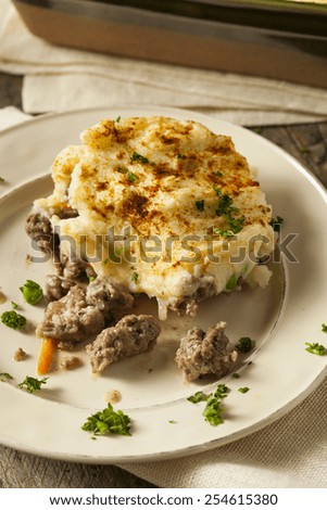 Homemade Irish Shepherd\'s Pie with Lamb and Potatoes
