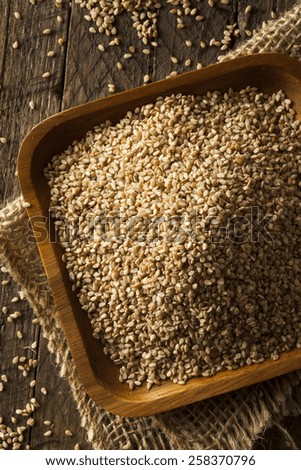 Raw Organic Sesame Seeds in a Bowl