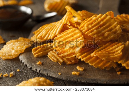 Hot Barbeque Potato Chips Ready to Eat