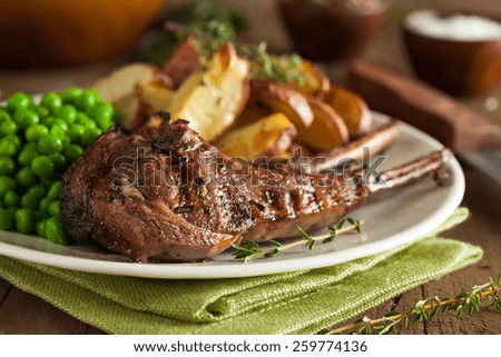 Organic Grilled Lamb Chops with Garlic and Lime
