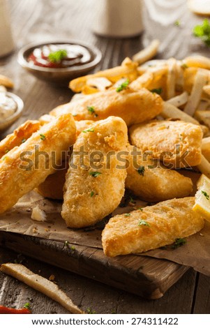 Crispy Fish and Chips with Tartar Sauce
