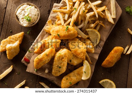 Crispy Fish and Chips with Tartar Sauce