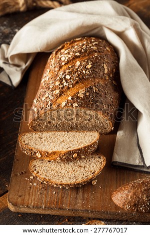 Organic Homemade Whole Wheat Bread Ready to Eat