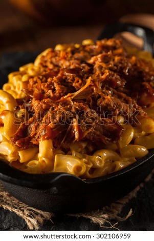 Homemade BBQ Pulled Pork Mac and Cheese Ready to Eat