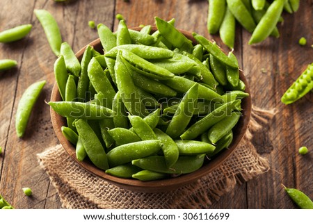 Organic Green Sugar Snap Peas Ready to Eat