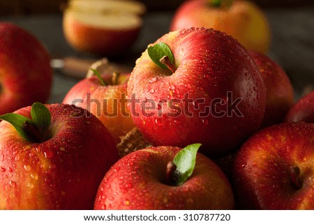 Raw Red Fuji Apples in a Basket