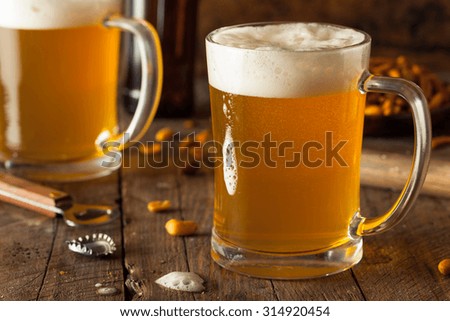 Golden Beer in a Glass Stein for Oktoberfest