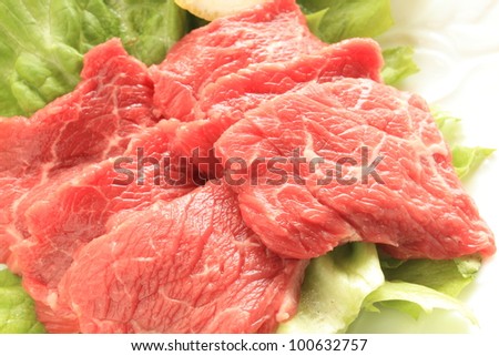 Korean cuisine, freshness Japanese beef for barbecue