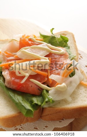 Gourmet Smoked salmon sandwich