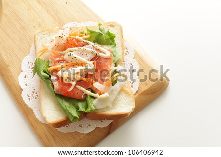 Gourmet Smoked salmon sandwich