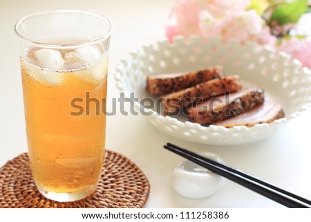 Japanese Plum liqueur and Smoked duck