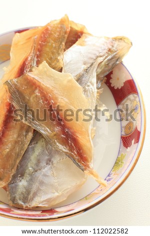 Japanese snack food for alcohol, dried mackerel fish