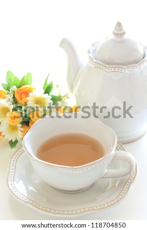 Darjeeling tea and scone for Afternoon tea image