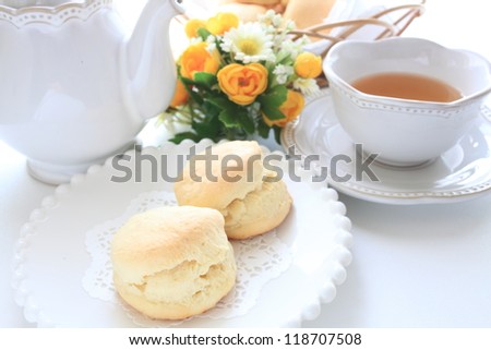 english tea and scone for afternoon tea image