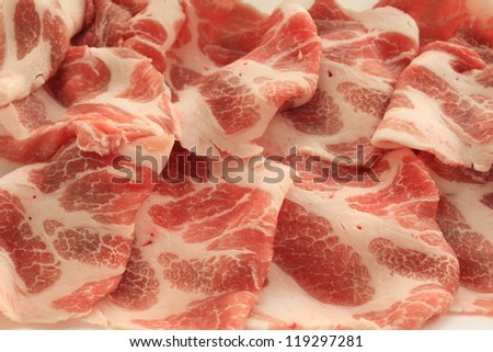 freshness sliced pork shoulder