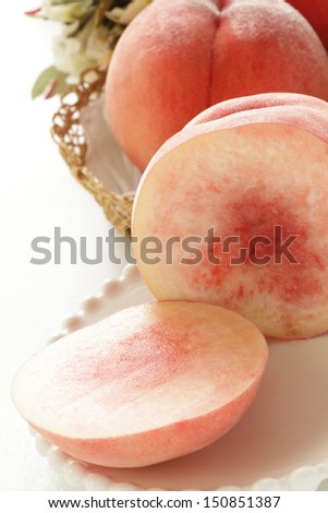 freshness white peach from Japanese for gourmet food