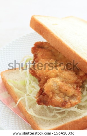 Japanese food, Donkatsu Pork cutlet sandwich