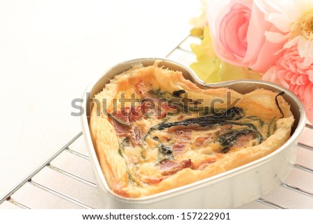 french food, Heart shaped Quiche