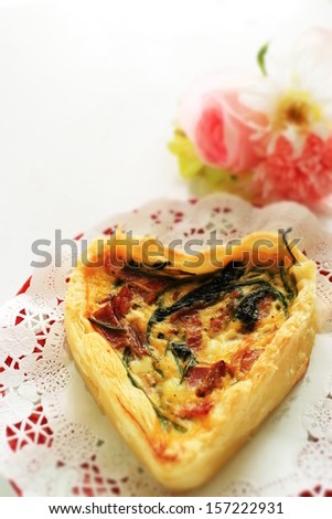 french food, Heart shaped Quiche
