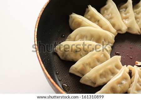 Chinese food, cooking of dim sum Jiaozi