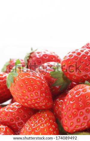 freshness strawberry from japan with copy space,