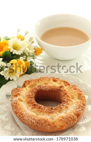 Donut and milk tea