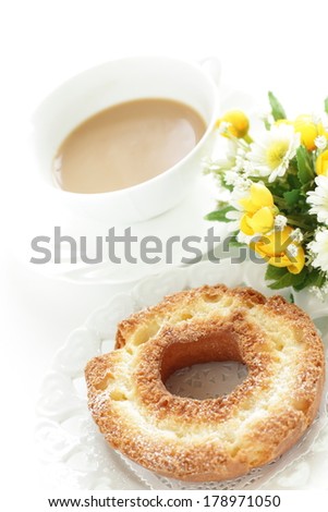 Donut and milk tea