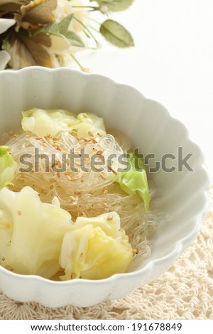 Asian cuisine, Asian cuisine, gelatin noodles with cabbage appetizer