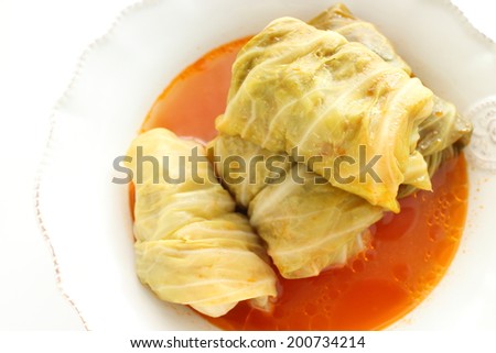 stuffed cabbage in tomato soup