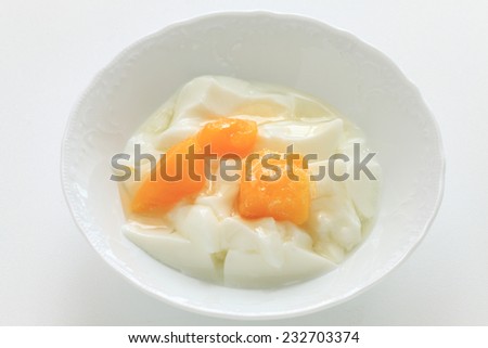 frozen mango and Yogurt for healthy food image