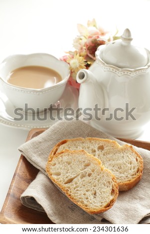 sliced bread and royal milk tea
