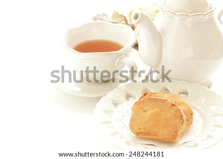 Brown sugar rusk and English tea