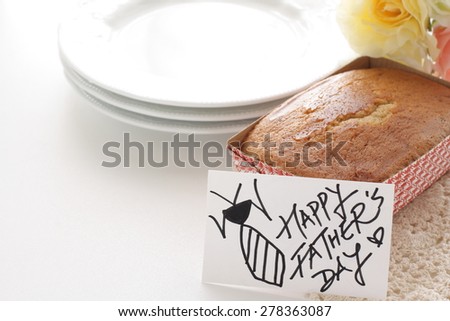 homemade earl grey pound cake and hand written message cake for Father\'s day