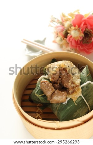 Chinese food, sticker rice dumpling zongzi