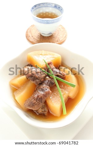 Chinese cuisine, radish and beef muscle stew