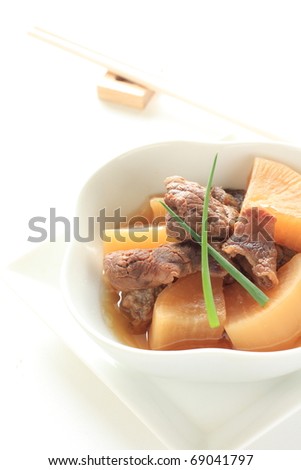 Chinese cuisine, beef muscle and radish stew