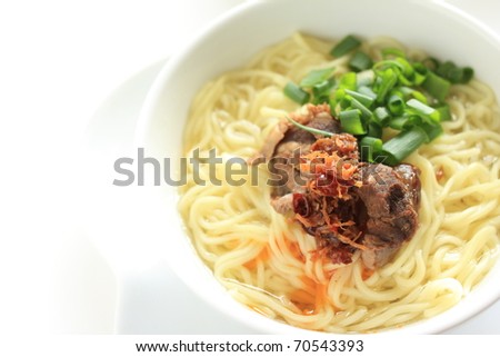 Chinese beef muscle soup noodle