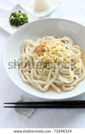 Japnese cold Udon noodles for summer menu