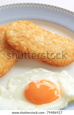 Hash brown with sunny side up