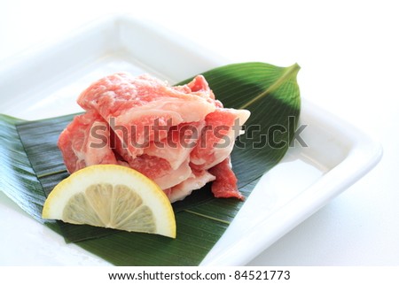 Korean cuisine, freshness Beef Suji Tendon from Japan for Yakiniku BBQ